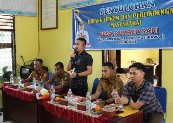 Kasi Intelijen Mewakili Plt. Kajari Musi Rawas, Melakukan Penyuluhan Penerangan Hukum Jaksa Garda Desa
