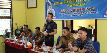 Kasi Intelijen Mewakili Plt. Kajari Musi Rawas, Melakukan Penyuluhan Penerangan Hukum Jaksa Garda Desa