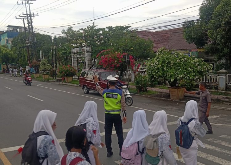 Strong Point Satlantas Polres Langkat Untuk Kelancaran Lalu Lintas