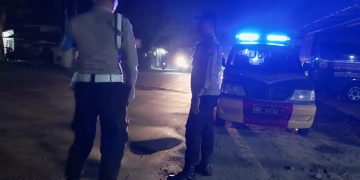 Antisipasi 3C dan Balap Liar Polsek Tanjungpura Rutin Lakukan Patroli Blue Light