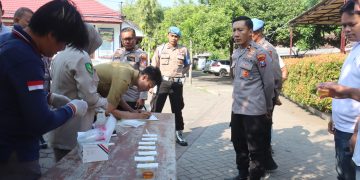 Polres Probolinggo Kota Gelar Test Urine Guna Cegah Penyalahgunaan Narkoba