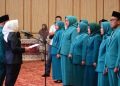 Bupati Musi Rawas Hj. Ratna Machmud Lantik dan Mengukuhkan Kepengurusan TP-PKK Musi Rawas, di Auditorium Pemkab
