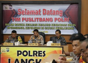 Puslitbang Polri Lakukan Penelitian Evaluasi Kualitas Kendaraan Dinas di Polres Langkat
