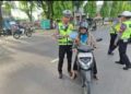Operasi Patuh Toba 2025, Subsatgas Preventif Polres Langkat Melaksanakan Penyuluhan Lalu Lintas