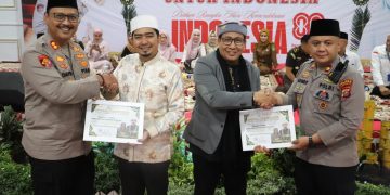 Sukses, Ustadz Solmed Tabligh Akbar Bersama Polres Langkat