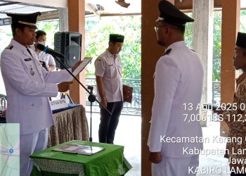 Pelantikan Pejabat Kepala Desa Guci Berjalan Lancar