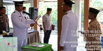 Pelantikan Pejabat Kepala Desa Guci Berjalan Lancar