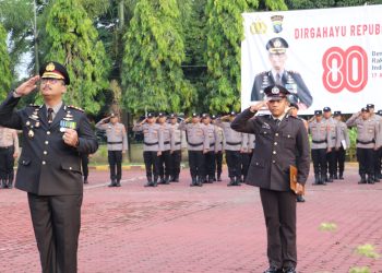 Upacara HUT ke-80 RI, Pesan Kapolres Langkat: Jaga Persatuan dan Keamanan Bangsa