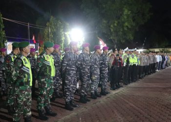 Polres Langkat Gencarkan Patroli Skala Besar bersama TNI dan Pemkab Langkat Jaga Situasi Kondusif.