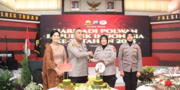 Hari Jadi Polisi Wanita (Polwan) Republik Indonesia ke 77 Polres Tuban Gelar Acara Tasyakuran
