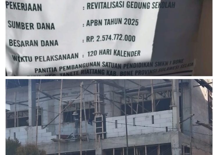 2,5 Milyar Revitalisasi SMK 1 Bone Sarat Dikorupsi Tipikor Diminta periksa Kepsek ,”Suap,” Oknum LSM 10 Juta