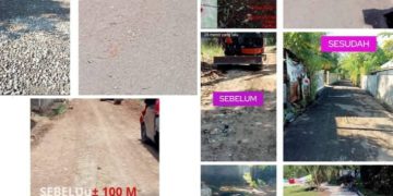Proyek pembuatan jalan lorong Lingkungan 4 Kelurahan Pandu Kota Manado Selesai.Warga Mengucapkan Terima Kasih