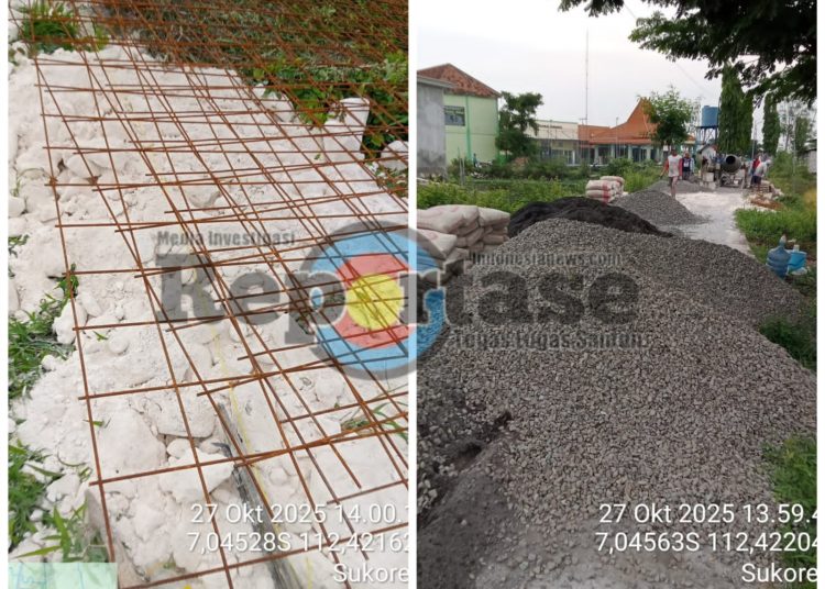 Proyek Rabat Beton Desa Sukorejo Tak Jelas Sumber Dananya