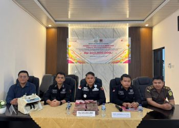 Kejaksaan Negeri Musi Rawas Menerima Pembayaran Uang Pidana Denda Sebesar 500 Juta rupiah.