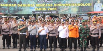 Dalam Rangka Antisipasi Potensi Bencana Alam Polres Tuban Gelar Apel Siaga Tanggap Bencana