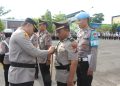 Polres Tuban Gelar Upacara Sertijab Kasat Reskrim Dan Kasat Lantas.