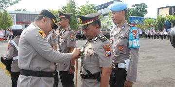 Polres Tuban Gelar Upacara Sertijab Kasat Reskrim Dan Kasat Lantas.