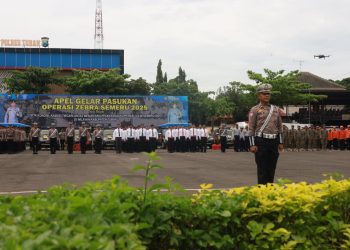 Jajaran Kepolisian Resort TUBAN Melaksanakan Apel Gelar Pasukan, Dalam Rangka Operasi Zebra Semeru 2025.