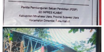 Revitalisasi 926.934.344 Juta SD Inpres Klabat Dikerjakan Asal Jadi Kepala Sekolah Diduga Mark-up Anggaran