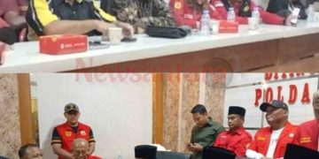Sejumlah Ormas MADAS Menggruduk Mapolda Jatim Terkait Dugaan Adanya Salah Tangkap di Polres Tuban