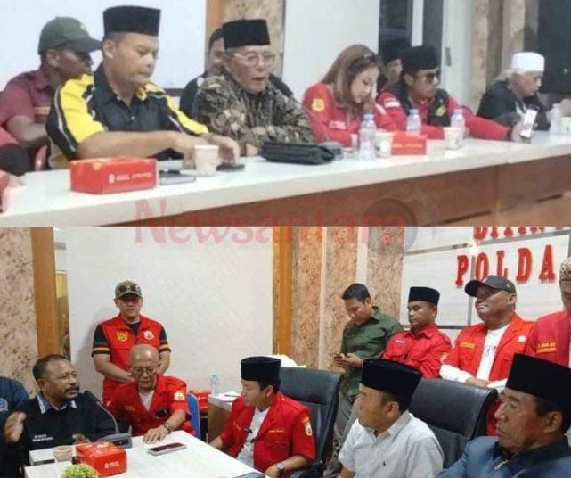 Sejumlah Ormas MADAS Menggruduk Mapolda Jatim Terkait Dugaan Adanya Salah Tangkap di Polres Tuban