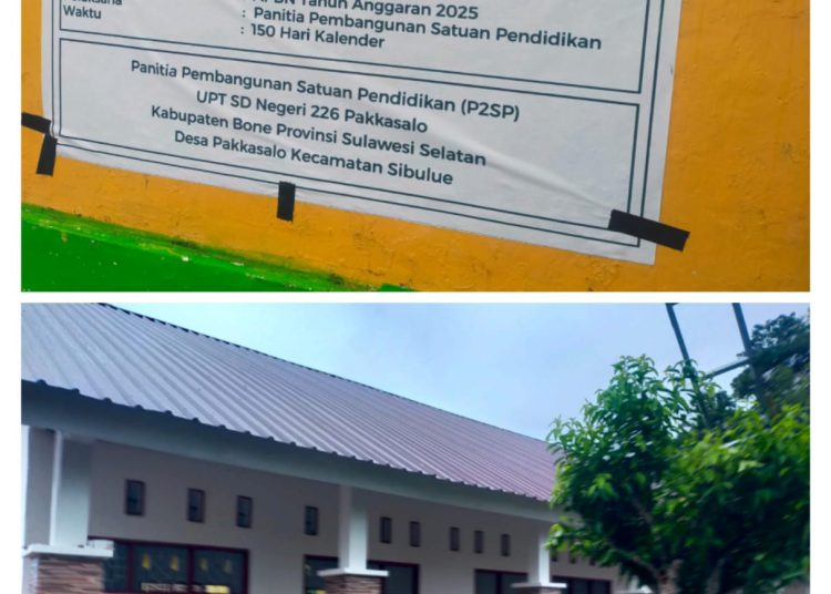 Bantuan Revitalisasi 2025 SDN 226 Pakkasalo Rp 616.839.325 Di Kabupaten Bone Diduga Diakali Untuk Memperkaya Diri 