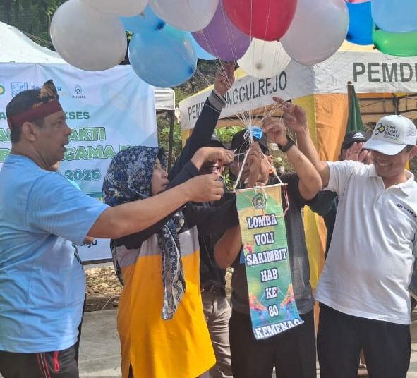 Kepala Kemenag Tuban Resmi Buka Kejuaraan Bola Voli Sarimbit HAB Ke-80