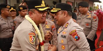 Polres Tuban Gelar Apel Farewell Parade Sebagai Penghargaan Pengabdian Kombespol Agung Setyo Nugroho S.I.K Usai PLT Kapolres