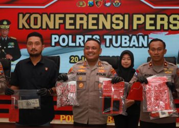 Polres Tuban Lakukan Konferensi Pers Terkait Kasus Curanmor 