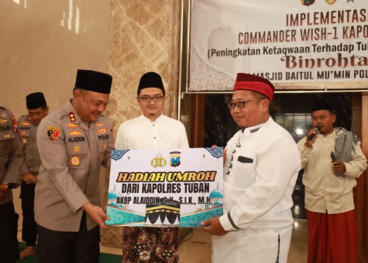 Polres Tuban Gelar Pembinaan Rohani di Masjid Baitul Mu’min Mapolres Tuban