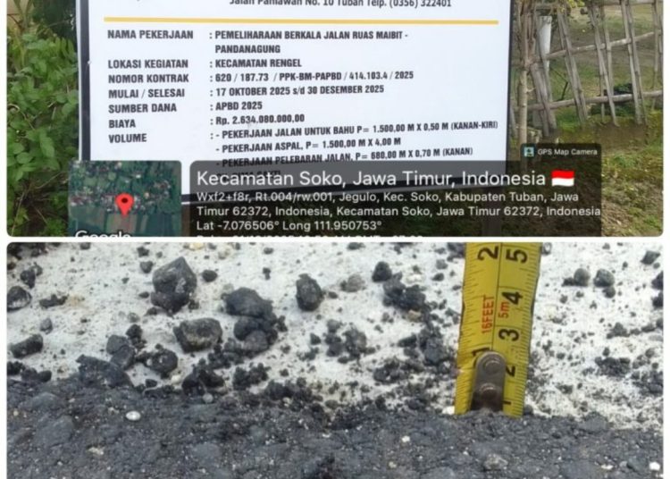 Dugaan Keuntungan Banyak CV Bima sakti Sebabkan Kerugian Negara, Proyek Pemeliharaan Aspal Jalan Ruas Maibit -Pandan agung