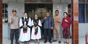 Polsek Pangkalan Brandan Laksanakan Pengamanan Ibadah Umat Kristen, Polres Langkat Pastikan Seluruh Wilayah Aman dan Kondusif