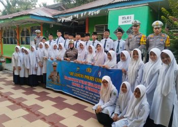 Sat Lantas Polres Langkat “Goes to School” di MTsN 3 Langkat, Bangun Budaya Tertib Berlalu Lintas Sejak Dini
