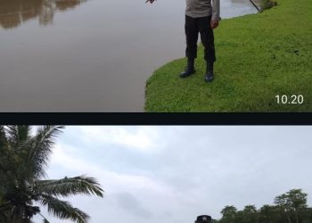 Debit Sungai Lematang Meningkat, Polsek Tanah Abang Siaga Penuh Antisipasi Banjir di 11 Desa