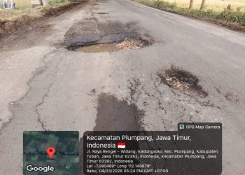 Jalan Raya Poros Kecamatan Widang Plumpang Banyak Berlubang dan Sering Menyebabkan Laka Lantas Roda Dua