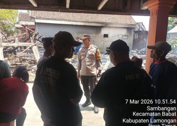 Kebakaran Rumah Milik Kacung Warga Desa Sambangan Kecamatan Babat