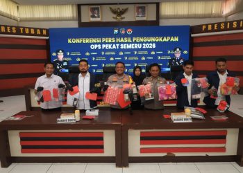 Polres Tuban Gelar Konferensi Pers Pengungkapan Kasus Dalam Rangka Operasi Pekat Semeru 2026