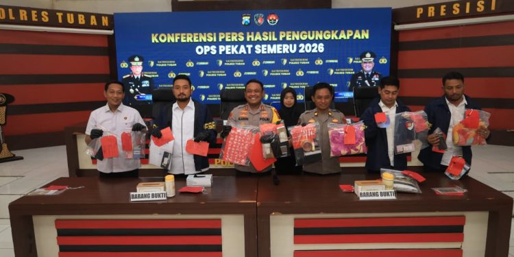 Polres Tuban Gelar Konferensi Pers Pengungkapan Kasus Dalam Rangka Operasi Pekat Semeru 2026
