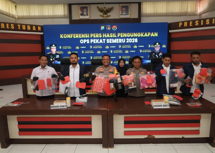 Polres Tuban Gelar Konferensi Pers Pengungkapan Kasus Dalam Rangka Operasi Pekat Semeru 2026