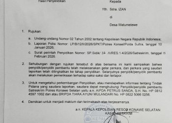 Klarifikasi Peristiwa Dugaan Pengeroyokan Didesa Watumelewe