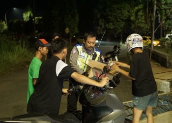 Satlantas Polres Tuban Laksanakan Kegiatan Penindakan Balap Liar di Tuban