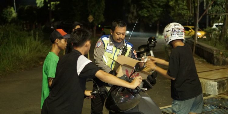 Satlantas Polres Tuban Laksanakan Kegiatan Penindakan Balap Liar di Tuban