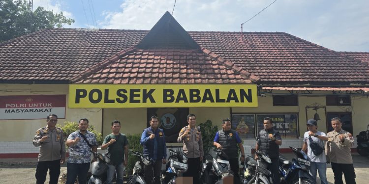*“Pura-Pura Berburu”, Polsek Babalan Ungkap Kasus Curanmor, Enam Unit Kendaraan Berhasil Diamankan*