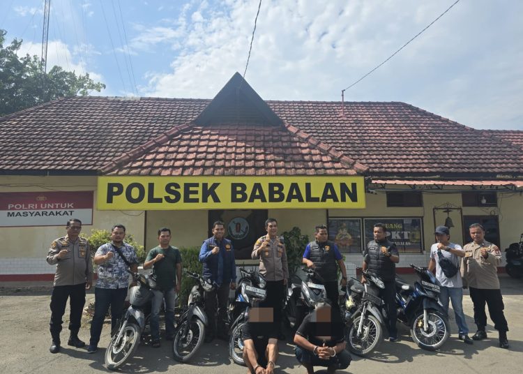 *“Pura-Pura Berburu”, Polsek Babalan Ungkap Kasus Curanmor, Enam Unit Kendaraan Berhasil Diamankan*