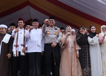 Kapolres Langkat Hadiri dan Kawal Tabligh Akbar Ustadz Abdul Somad Bersama Forkopimda