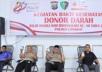 *Kapolres Langkat Pimpin Donor Darah Hari Bhayangkara ke-80, Wujud Kepedulian Polri untuk Masyarakat*