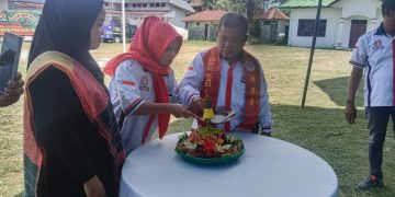 Peringan hari ulang tahun HBB yang pertama di gelar di aula kantor camat Gebang
