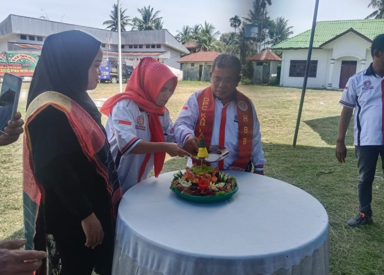 Peringan hari ulang tahun HBB yang pertama di gelar di aula kantor camat Gebang