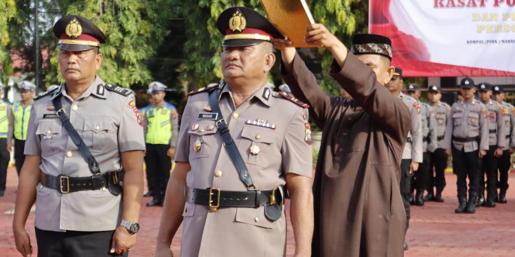 Kapolres Langkat Pimpin Sertijab Kasat dan Kasi Humas