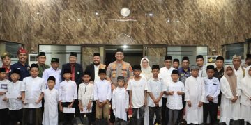Doa Lintas Agama dan Santunan Anak Yatim Warnai Peringatan Hari Bhayangkara ke-80 di Polres Langka